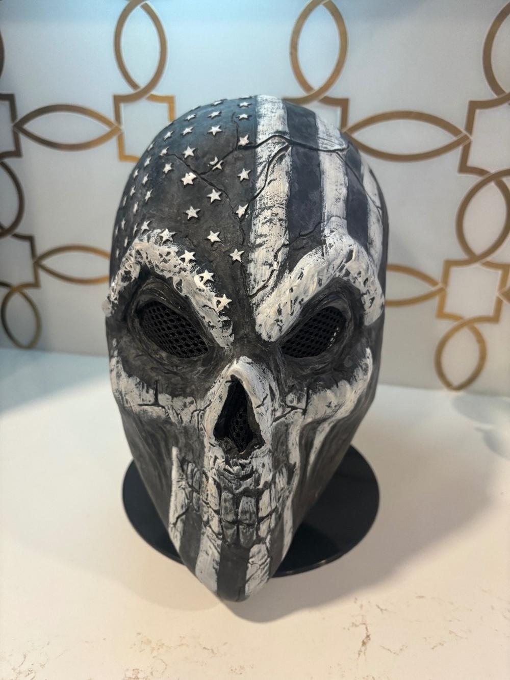 Old Glory Halloween Mask, Scary, Costume, Black and White